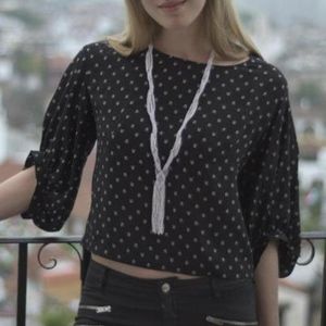 Cropped Printed Top